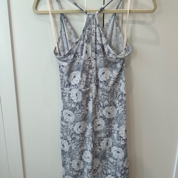 BCBGeneration Floral Wrap Dress in Blue and White - Picture 2 of 9